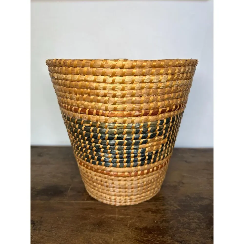Vintage Wicker Waste Basket | Cottagecore Rustic Prairiecore Farmhouse Style